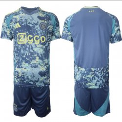 2024-2025 Ajax club blue green soccer jersey away-HQ