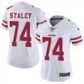 Women 49ers #74 Joe Staley nike white Color Rush Limited Jersey