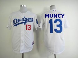 Custom Los Angeles Dodgers #13 Max Muncy white baseball jersey