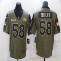 Nike Denver Broncos #58 Von Miller green 2021 Salute to Service Limited Jersey