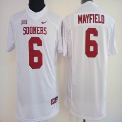 women Oklahoma Sooners #6 Baker Mayfield white College Football Jersey