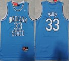 Nike North Carolina #33 Larry Bird Blue NCAA basketball Jerseys