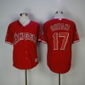 Los Angeles Angels #17 Shohei Ohtani red majestic baseball jersey