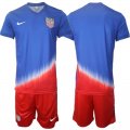 2024-2025 United States team blue soccer jersey away