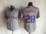 New York Mets Daniel Murphy #28 gray majestice baseball jersey