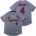 St.Louis Cardinals #4 Yadier Molina gray Flexbase Authentic Collection Jersey-SG