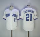 Toronto Blue Jays #21 Roger Clemens white throwback baseball jerseys