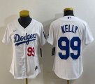 Youth Los Angeles Dodgers #99 Kelly Nike white majestic baseball Jersey-BD 01