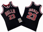 Chicago Bulls #23 Michael Jordan black Thorwback NBA jerseys big tall size