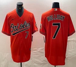 Nike Baltimore Orioles #7 Jackson Holliday red majestic baseball jersey-BD