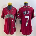 Women 2023 World Cup Mexico #7 Julio Urias red majestic baseball jerseys 24