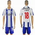 2016-2017 Porto club J.CARLOS #18 white blue soccer jersey home