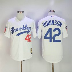 Los Angeles Dodgers 42 Jackie Robinson white throwback mlb jersey