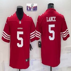 Nike San Francisco 49ers #5 Trey Lance red color Rush Limited Jersey