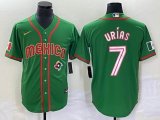 2023 World Cup Mexico #7 Julio Urias green red majestic baseball jerseys 88