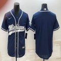 Nike Michigan blank blue NCAA and baseball jerseys Joint name-BD 01