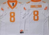 Tennessee Volunteers #8 Nico Iamaleava white college football jerseys-PNS