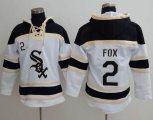 Chicago White Sox #2 Nellie Fox white MLB baseball Hooded Sweatshirt