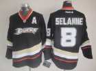 Reebok Anaheim Ducks SELANNE #8 black nhl hockey Jersey A patch