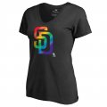 Women's San Diego Padres Fanatics Branded Pride Black T-Shirt