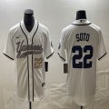 New York Yankees Juan Soto Nike white majestic baseball Jersey Joint name -BD 01