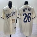 Nike Minnesota Twins #26 Kam Kepler beige majestic baseball jersey