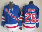 New York Rangers 28# Tie Domi Blue CCM hockey Jersey