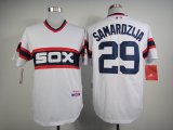 Chicago White Sox #29 Jeff Samardzija white throwback baseball Jersey