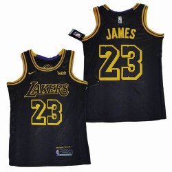 Los Angeles Lakers #23 LeBron James black Snake pattern style nike basketball jerseys -SG