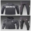 Houston Rockets dark gray NBA Hooded Sweatshirt with long shorts