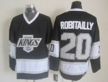 Los Angeles Kings #20 Luc Robitaille throwback black hockey CCM jerseys