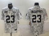 San Francisco 49ers #23 Christian McCaffrey Nike Arctic Camo 2024 Salute to Service Limited Jersey