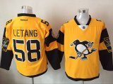 2016 Reebok Pittsburgh Penguins #58 Kris Letang yellow NHL Jersey