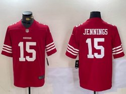 Nike San Francisco 49ers #15 Jauan Jennings Red Color Rush Limited Jersey 01