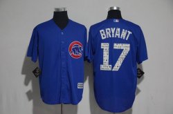 2017 Chicago Cubs #17 Kris Bryant blue Majestic baseball jerseys