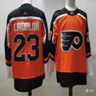 Adidas Philadelphia Flyers #23 Oskar Lindblom orange hockey jersey-PD