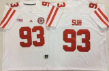 Adidas Nebraska Cornhuskers #93 Ndamukong Suh White NCAA football Jersey