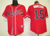 MLB Atlanta Braves 15 HUDSON red jerseys