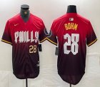 Nike Philadelphia Phillies #28 Alec Bohm red majestic baseball jersey city version 03