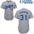 Custom Los Angeles Dodgers #31 Joc Pederson gray mlb jerseys