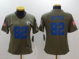 Women Nike Dallas Cowboys #82 Jason Witten green USA flag Color Rush Limited Jersey