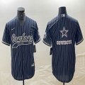 Nike Dallas Cowboys blank blue baseball jerseys Joint name-BD 01