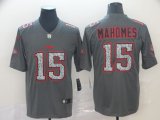 Nike Kansas City Chiefs #15 Patrick Mahomes gray fashion NFL Color Rush Limited Jerse