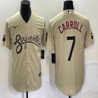 Nike Arizona Diamondback #7 Corbin Carroll beige baseball jerseys city version