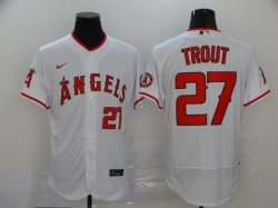 Nike Anaheim Angels #27 Mike Trout white Flexbase Authentic Collection Jersey