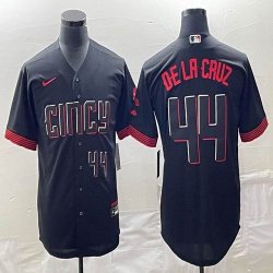 Nike Cincinnati Reds Elly De La Cruz black majestic baseball jerseys Joint name-BD 02