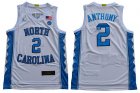 North Carolina #2 Cole Anthony White NBA Basketball Jersey