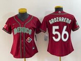 Women 2023 World Cup Mexico #56 Randy Arozarena red majestic baseball jerseys 07