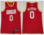 Nike Houston Rockets #0 Russell Westbrook red throwback Basketball jerseys-HL