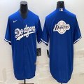 Los Angeles Dodgers Blank blue majestic baseball Jerseys-BD 01